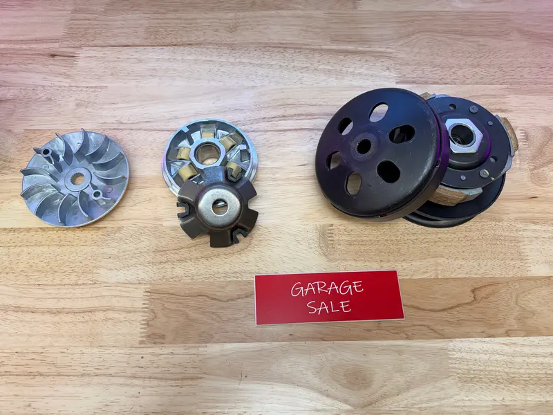 Gy6 Clutch Assembly, Front Pulley, And Variator Kit 1
