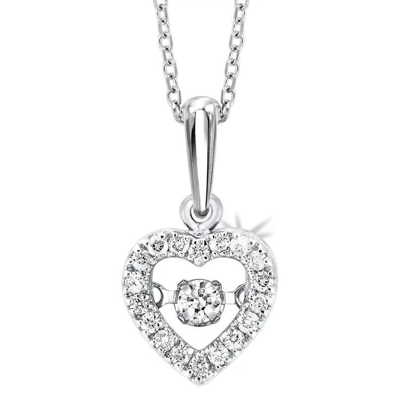 Heart-Shaped Diamond Pendant – 0.20 Ct Tw Rhythm Of Love Design 1