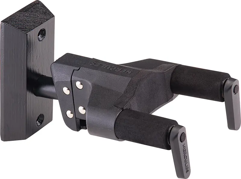 Hercules Gsp38Wbk Auto Grip Guitar Hanger — Short-Arm Black Wood Base Mount, Free Usa Delivery 1