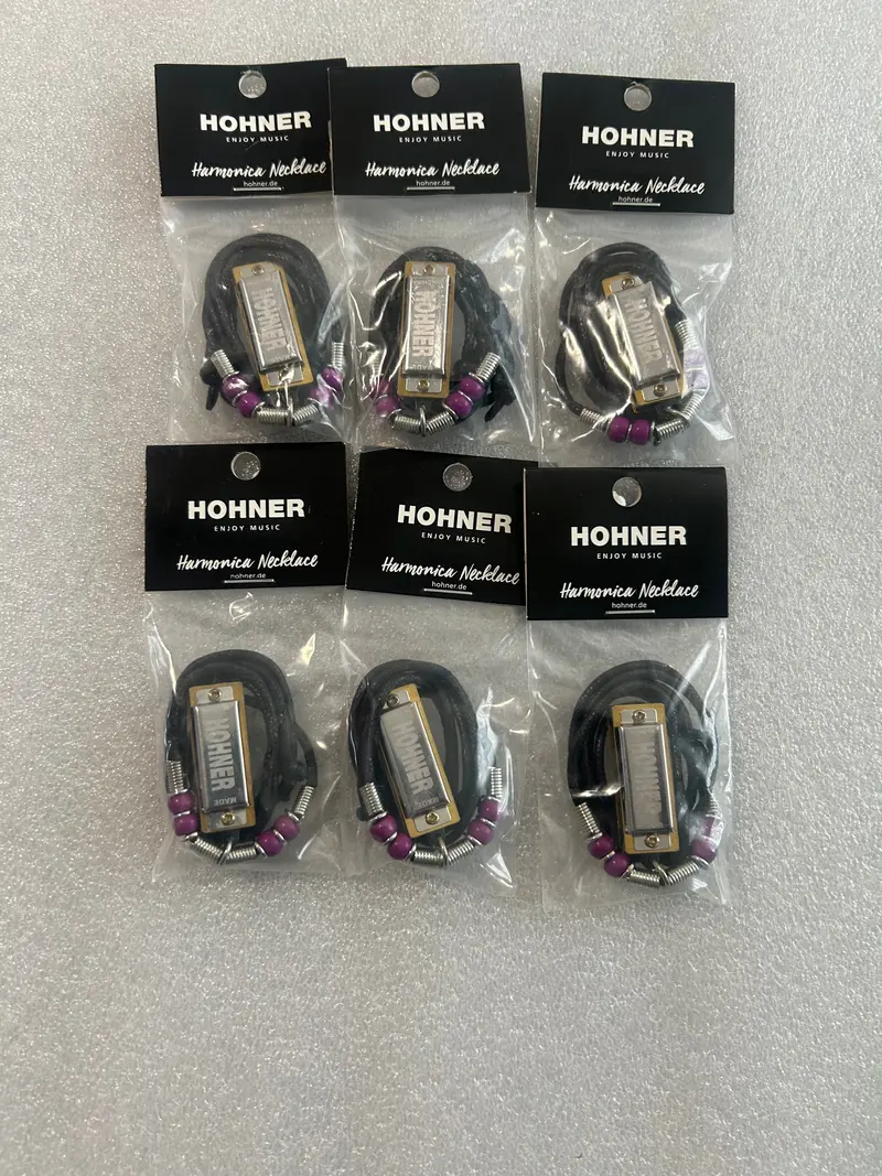 Hohner 38N Mini Purple Chrome Harmonica Necklace In C – 6-Pack With Complimentary Us Shipping 1