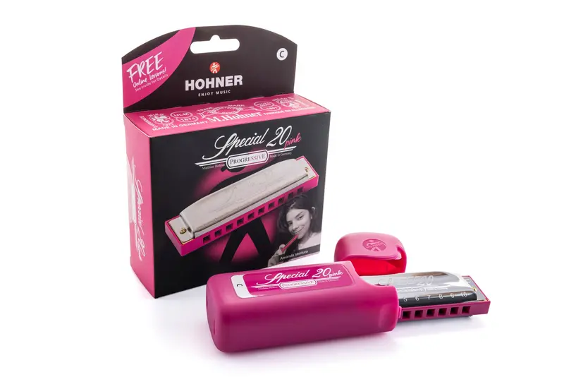 Hohner Special 20 Pink Diatonic Harmonica In C – Free Usa Shipping 1