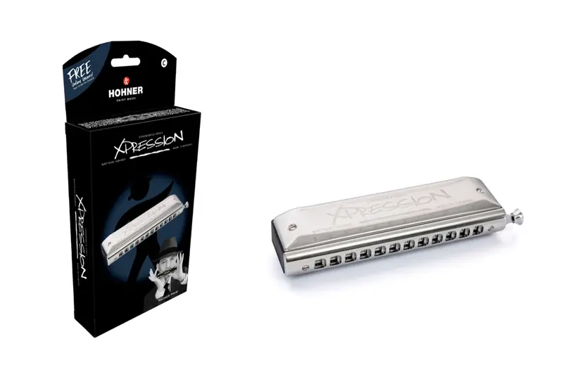 Hohner Xpression 12-Hole Chromatic Harmonica – Key Of C (Model M754301X) 1