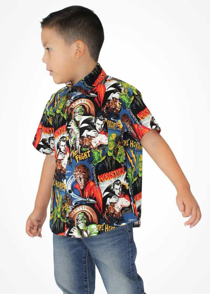 Hollywood Monsters Graphic Tee For Boys – Playful Monster Motif 1