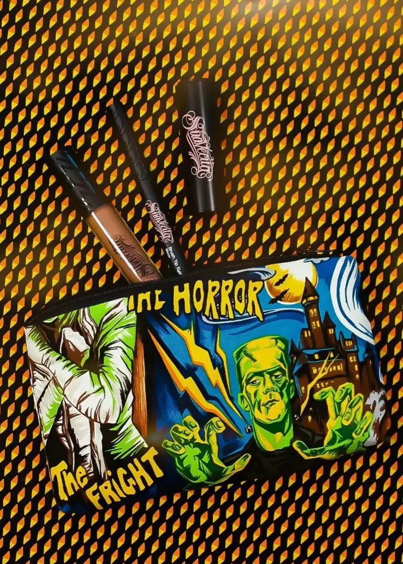 Hollywood Monsters Themed Bi-Fold Wallet – Gothic Retro Design 1
