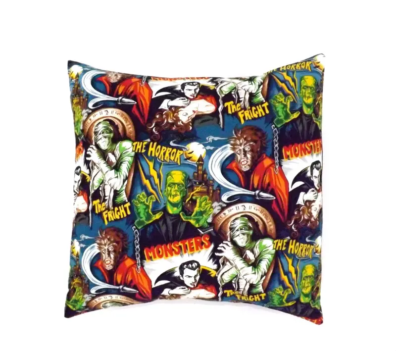 Hollywood Monsters Themed Decorative Pillow Cover 1