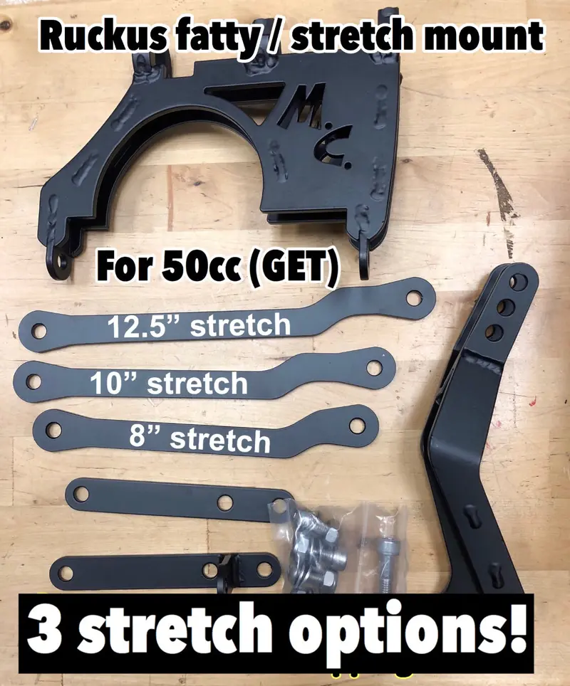 Honda Ruckus Fatty Frame Stretch Mount – Stock Engine Fit 1
