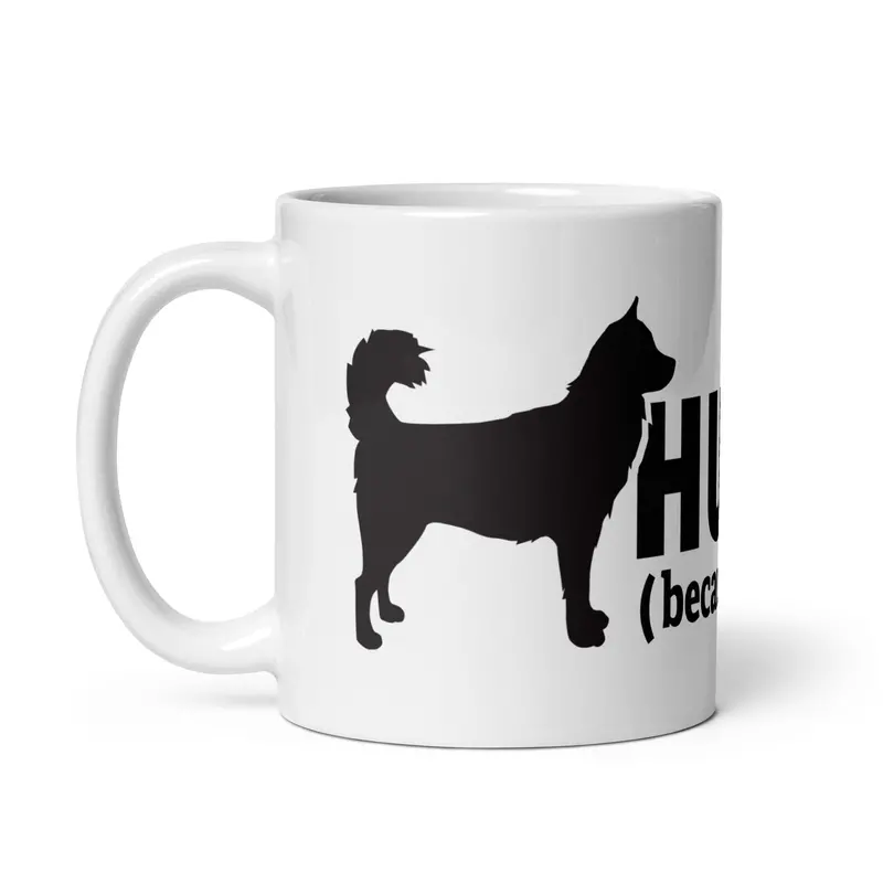 Huskies (Because People Suck) Sturdy Ceramic Coffee Mug 1