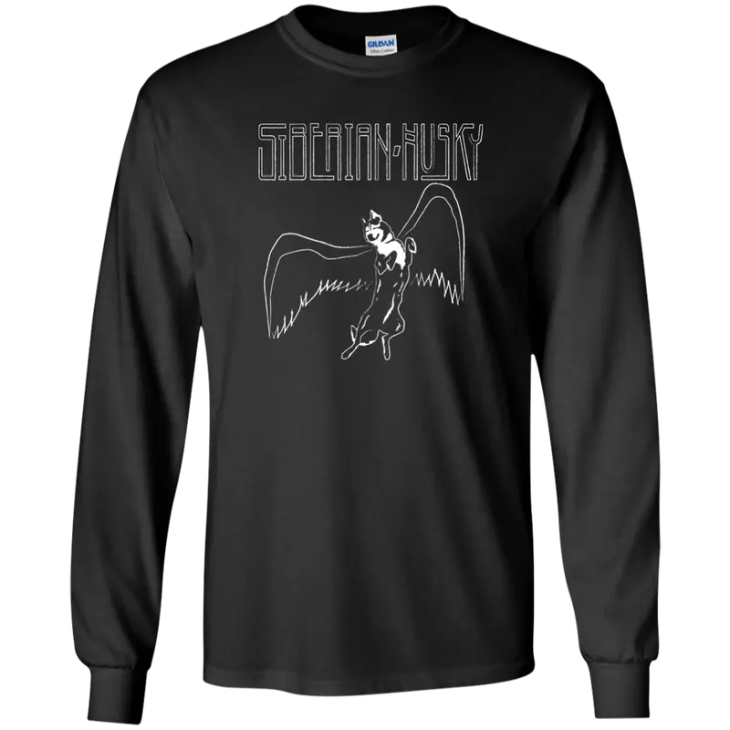 'Huskies Rock Zeppelin' Long-Sleeve Ultra Cotton T-Shirt With Husky Design 1