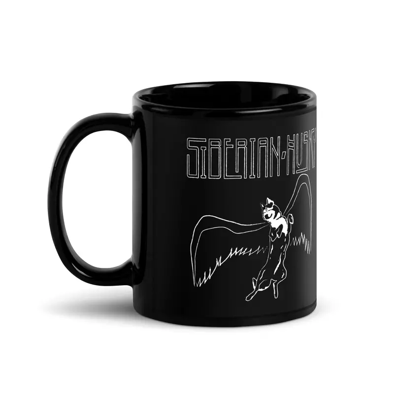 Husky Rock Band Tribute Mug – Siberian Husky Led Zeppelin Design 1