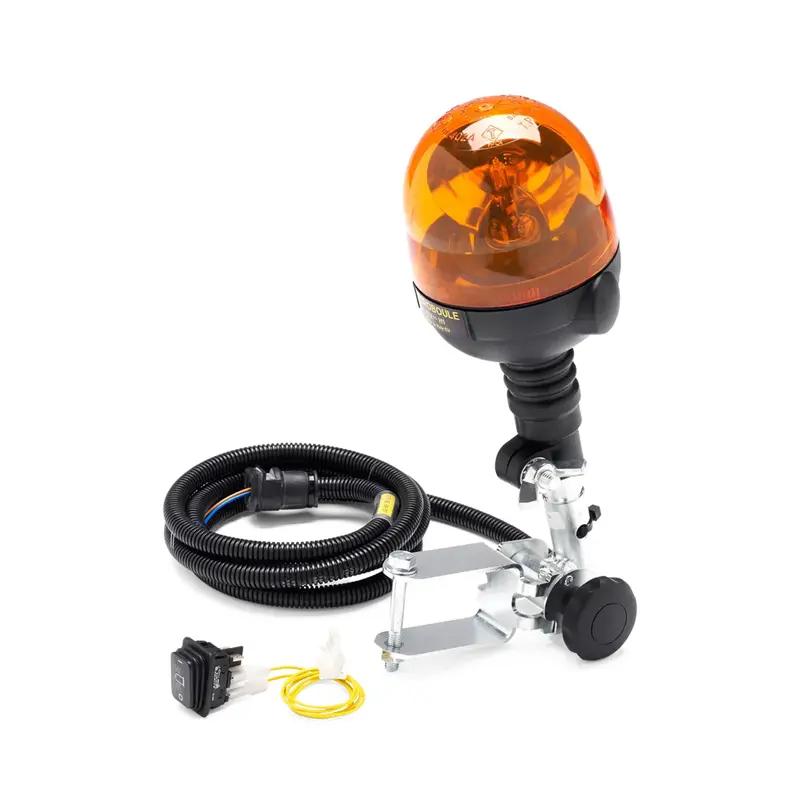 Husqvarna P525Dx Beacon Light – Rops-Mounted Rotating Warning Light With Post, Wiring, And Switch 1