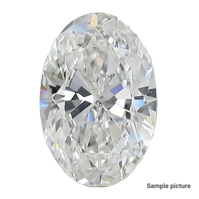Igi-Certified 2.02 Carat Lab-Grown Oval Diamond – Certificate Lg63****** 1