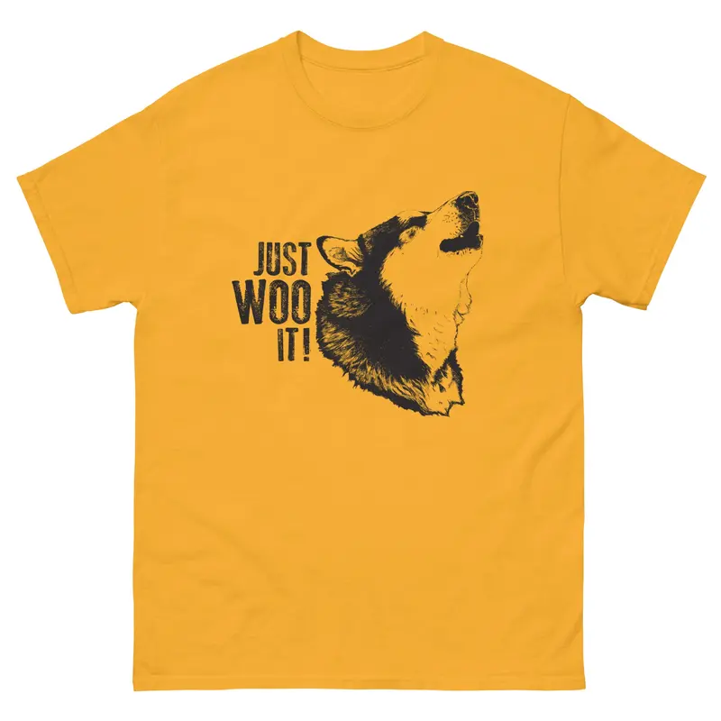 'Just Woo It!' Alaskan Malamute Unisex T-Shirt – Graphic Breed Pride Tee 1