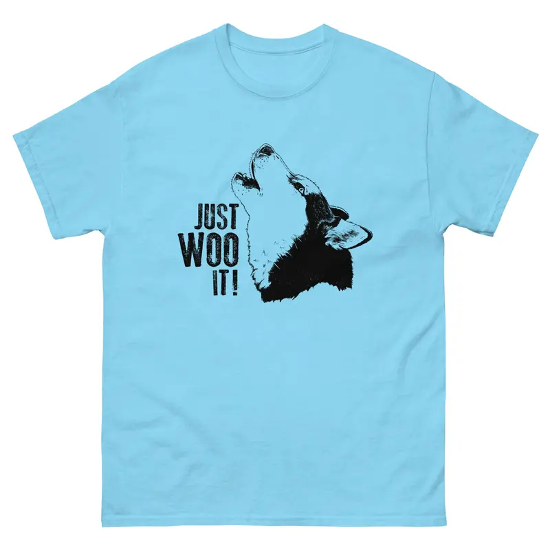 'Just Woo It!' Siberian Husky Unisex T-Shirt – Fun, Vibrant Canine Design 1