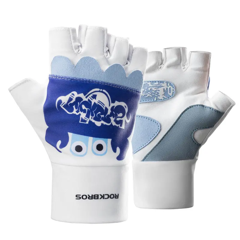 Kids’ Non-Slip Half-Finger Cycling Gloves With Palm Padding 1