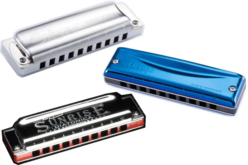 Kongsheng Harmonica Bundle: Solist + Sunrise + Bluebird – Choose Your Keys, Free Us Delivery 1