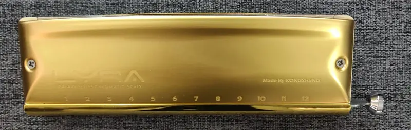 Kongsheng Lyra Gold Edition 12-Hole Chromatic Harmonica (Key Of C) – On Sale With Free Usa Shipping 1