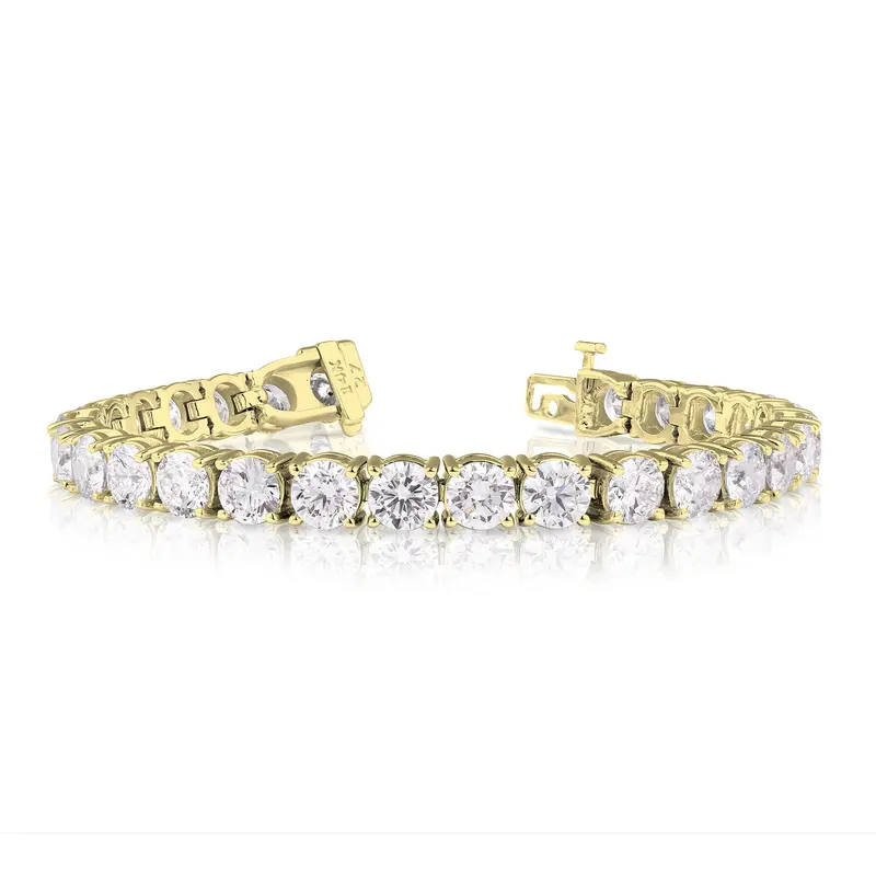 Lab-Grown Diamond Tennis Bracelet – 19.00 Carats Total Weight In 14K Yellow Gold 1