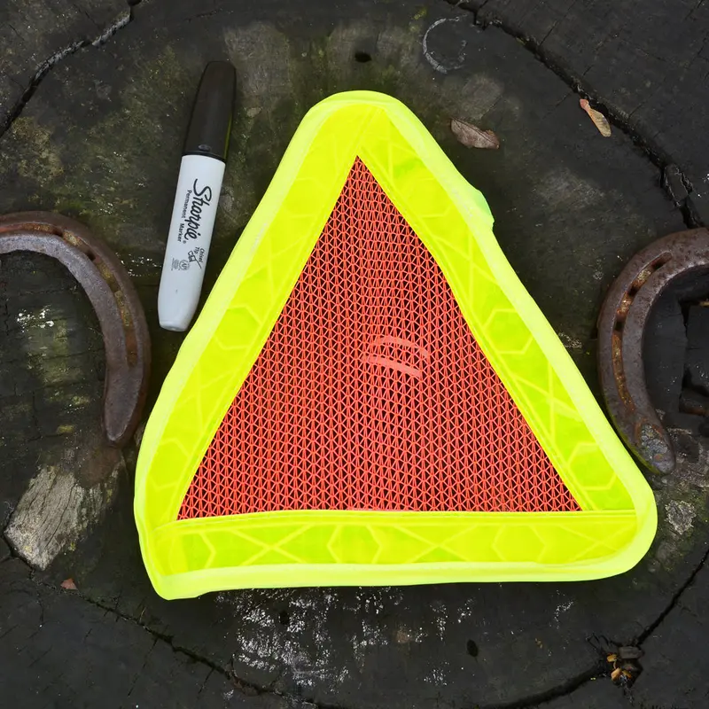 Large Triangular Reflective Safety Marker – Enhanced Nighttime Visibility 1
