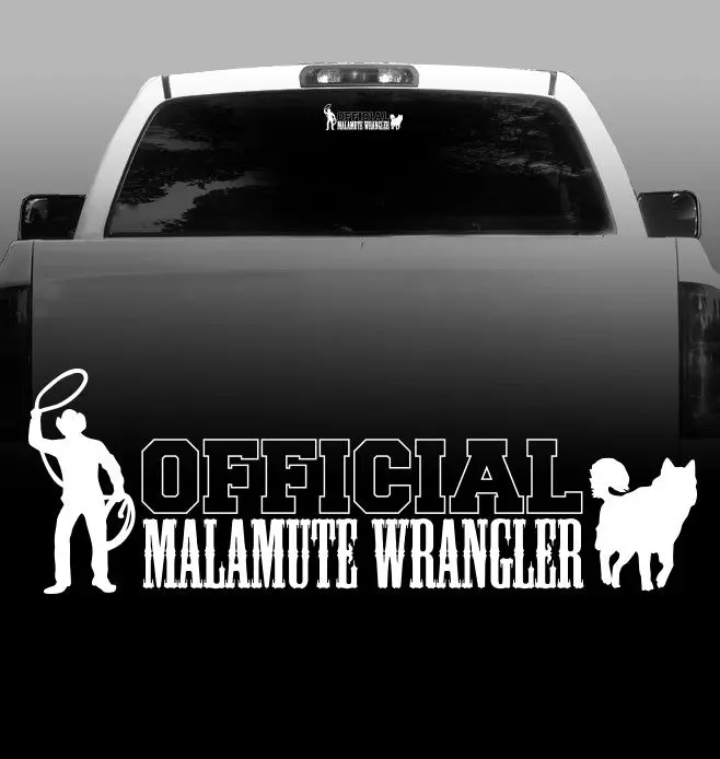 'Malamute Wrangler' Vinyl Vehicle Decal – Rugged Alaskan Malamute Design 1