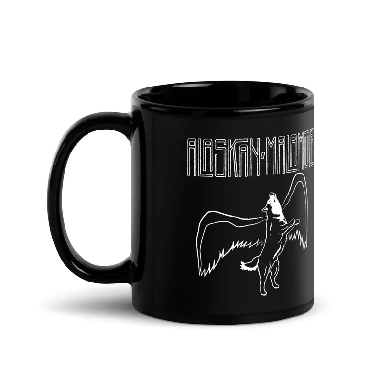 'Malamutes Rock Led Zeppelin' Coffee Mug – Alaskan Malamute Music-Themed Ceramic 1