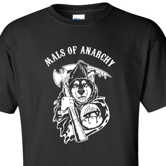 'Mals Of Anarchy' Softstyle Tee – Bold Alaskan Malamute Statement Shirt 1