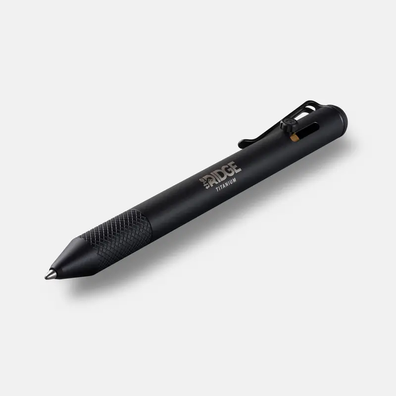 Matte Black Titanium Bolt Action Pen – Precision-Machined Writing Instrument 1