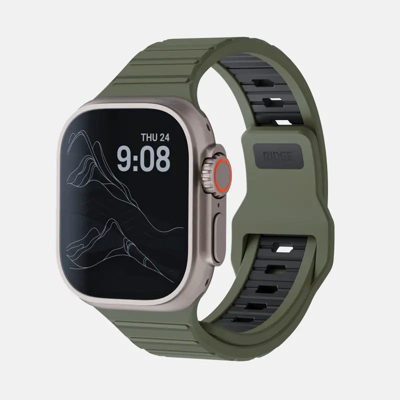 Matte Olive Everyday Watch Strap – Compatible With Apple Watch Ultra & 46Mm Models 1