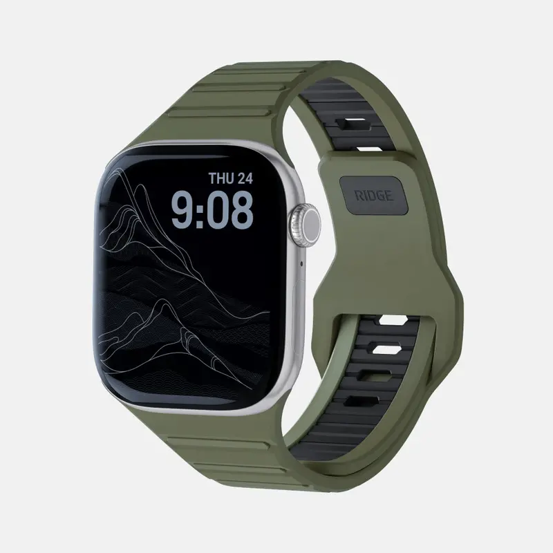 Matte Olive Everyday Watch Strap – Fits Apple Watch 41Mm & 42Mm 1