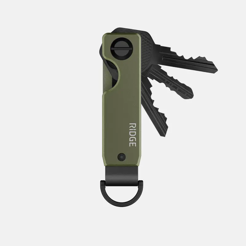 Matte Olive Keycase – Camo-Inspired Titanium Key Holder 1