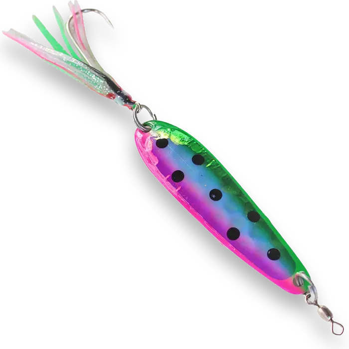 Mcomie'S Glow Salmon Spoon Lures With Uv Reflective Finish 1