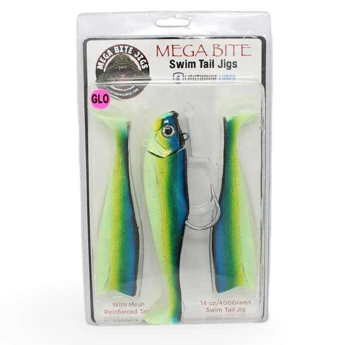 Mega Bite Swim Tail Jig Lures For Saltwater 1