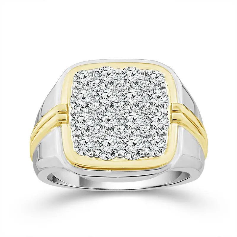 Men’S Fashion Ring In Two-Tone Gold With 2.00 Carat Diamond Accent 1