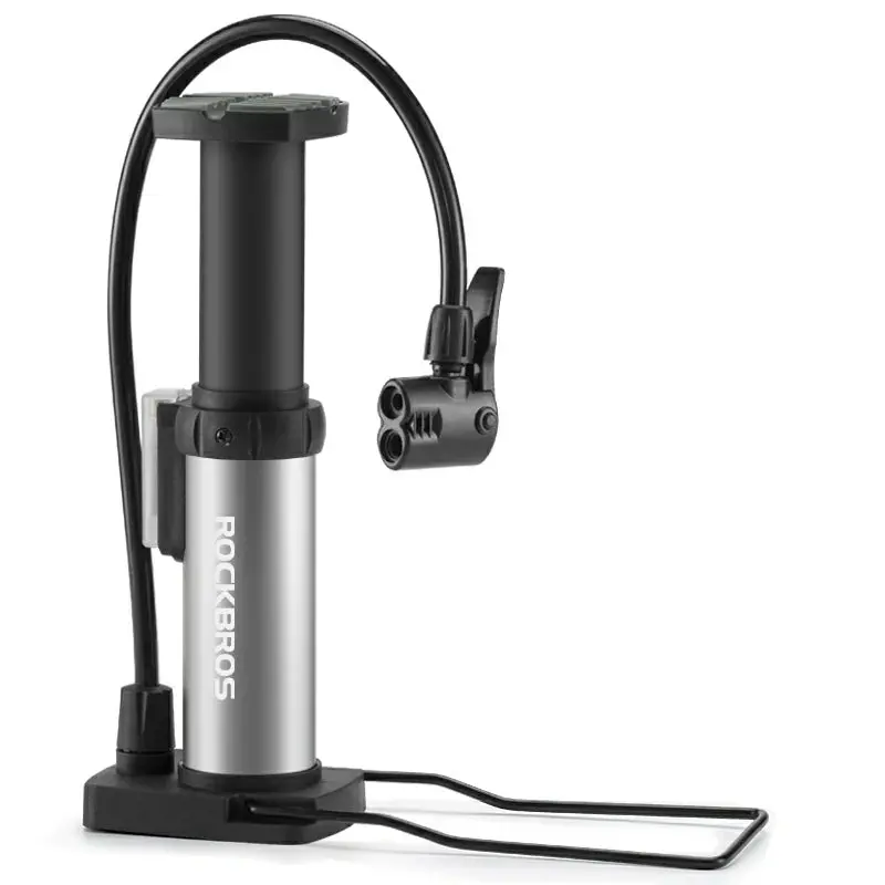 Mini Aluminum Floor Pump – Dual-Valve (Presta/Schrader), Portable & Up To 100 Psi 1