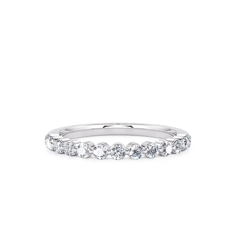 Minimalist Single-Prong Diamond Band – 1/3 Carat Total Weight In 14K White Gold 2
