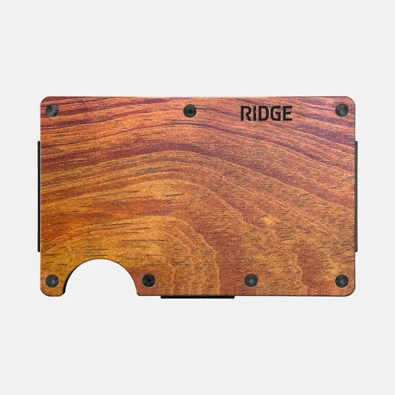 Mopane Wood Ridge Wallet – Slim Minimalist Rfid-Blocking Design 1