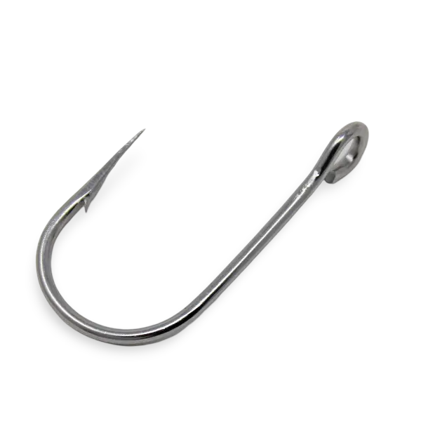 Mustad Stainless Steel Open-Eye Siwash Hooks – Rust-Resistant, Heavy-Duty Fishing 1