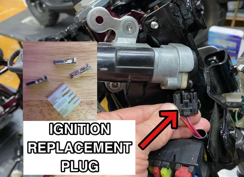 Oem-Style Ignition Key Connector Plug For Honda Ruckus & Metro 1