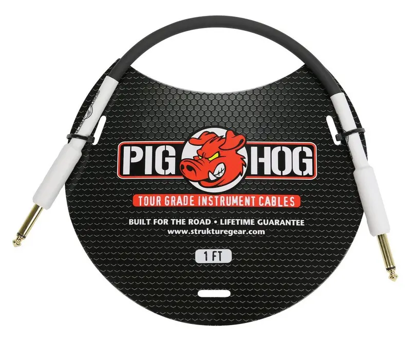 Pig Hog 1Ft Straight 1/4" Instrument Cable – 8Mm Heavy-Duty Design 1