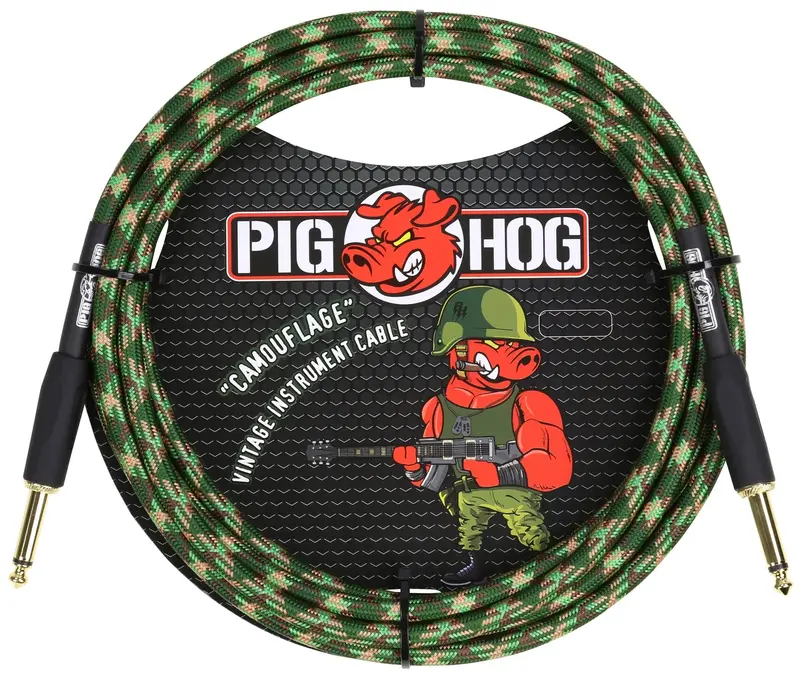 Pig Hog Camouflage Series Cable – 10Ft 1/4" To 1/4" 1