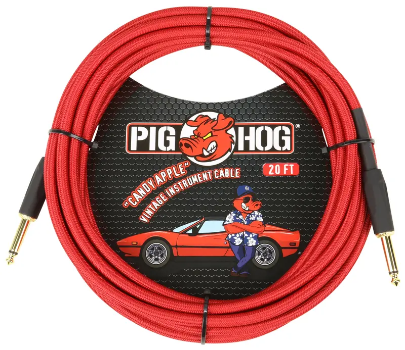 Pig Hog Candy Apple Red 20-Foot Instrument Cable – Phc20Ca / Phc20Car 1