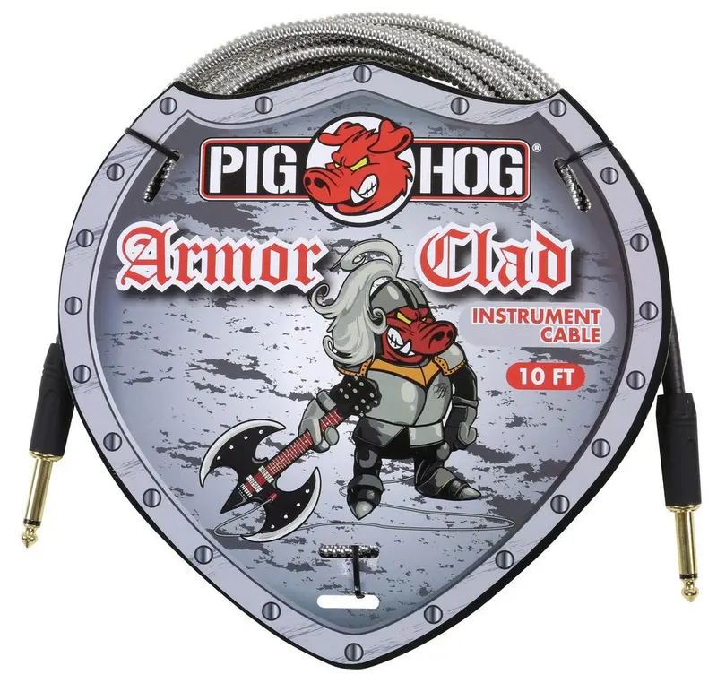 Pig Hog Phac-10 – 10Ft Durable Armor-Clad Instrument Cable 1