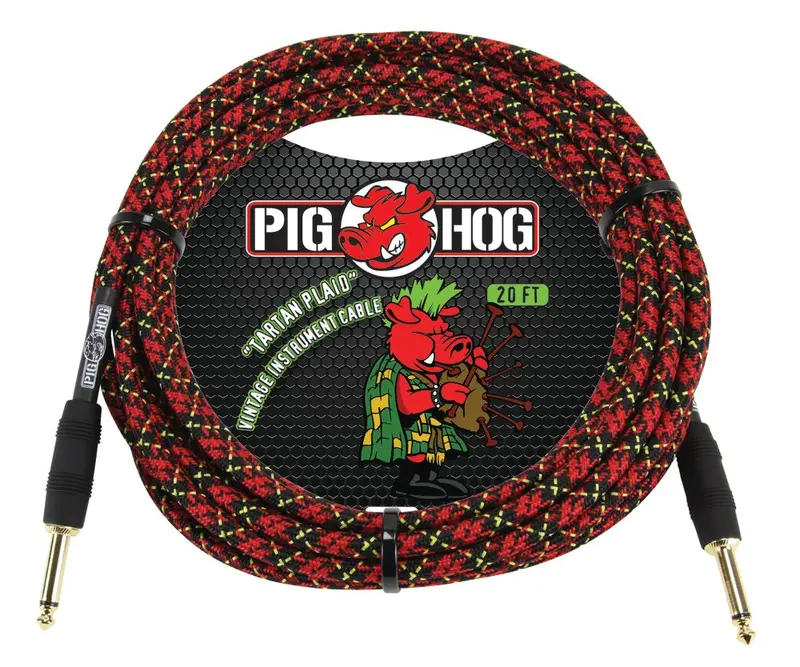 Pig Hog Tartan Plaid Instrument Cable – 20-Foot Professional Grade, No Shipping Fee 1
