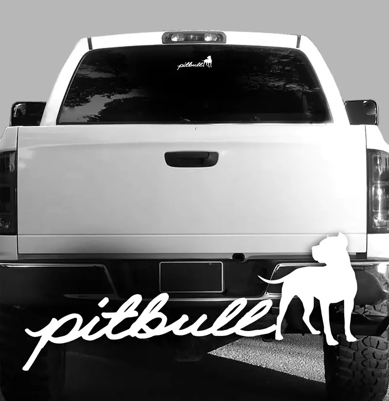 Pitbull Script Vinyl Car Decal – Bully Breed Pride Sticker 1