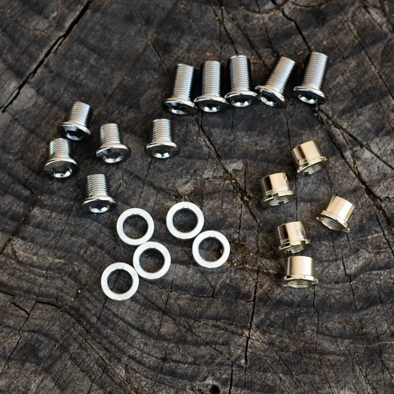 Polished Silver Chainring Bolts – Set Of Four 1