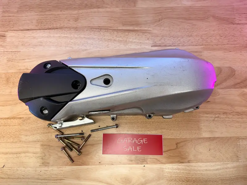Polished Silver Kickstart Cover For Gy6 Engines 1