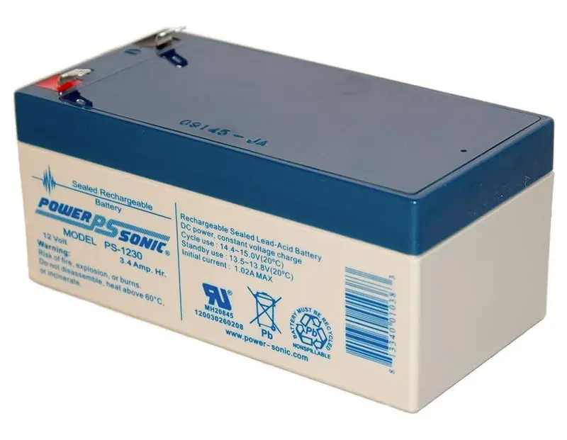 Power Sonic Ps-1230F1 12V 3.4Ah Sealed Agm Battery With F1 Terminals 1