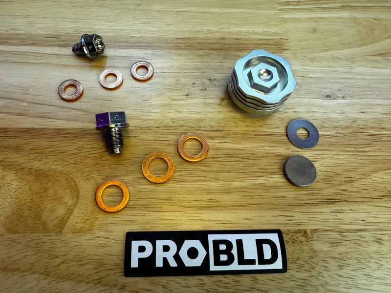 Probld 3-Piece Titanium Magnetic Drain Plug Kit With Cnc Machining 1