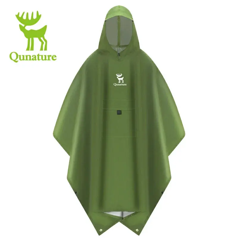 Qunature 3-In-1 Raincoat & Floor Mat – Ultra-Lightweight, Waterproof Travel Essential 1
