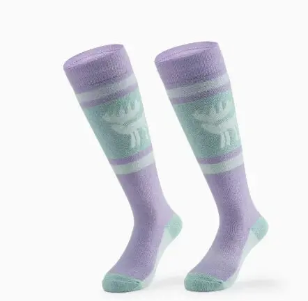 Qunature Kids’ Insulated Moose-Themed Ski Socks