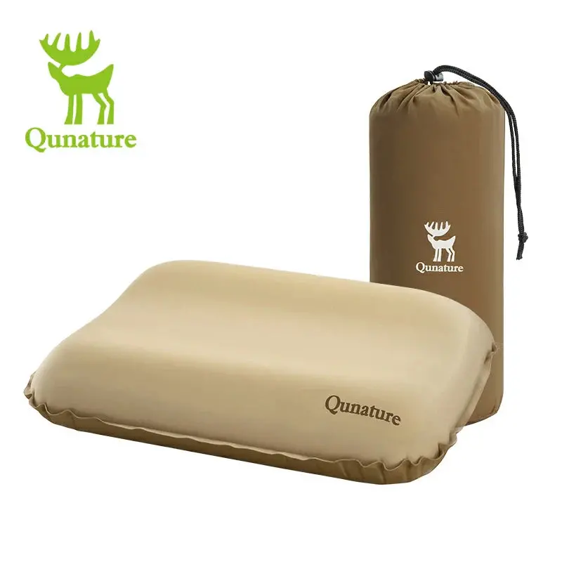 Qunature Self-Inflating 3D Elastic Foam Pillow For Camping & Travel 1